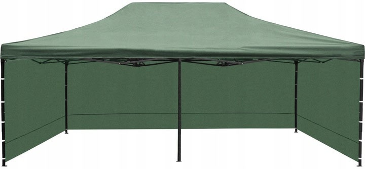 Nůžkový rozkládací stan 6x3m s boční plachtou - 3