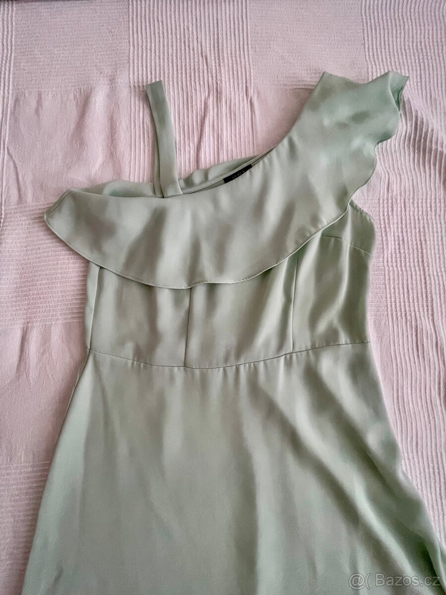 Set - Světle zelené společenské šaty a lodičky vel. 38 - 3