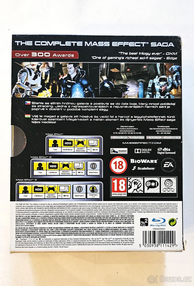 Mass Effect Trilogy PS3 - kompletní sběratelský set - 3