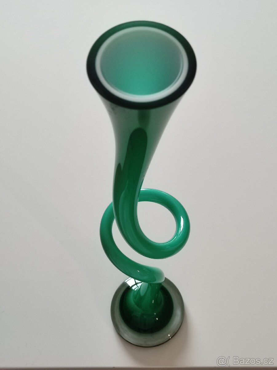 Váza kroucená zelená - 3