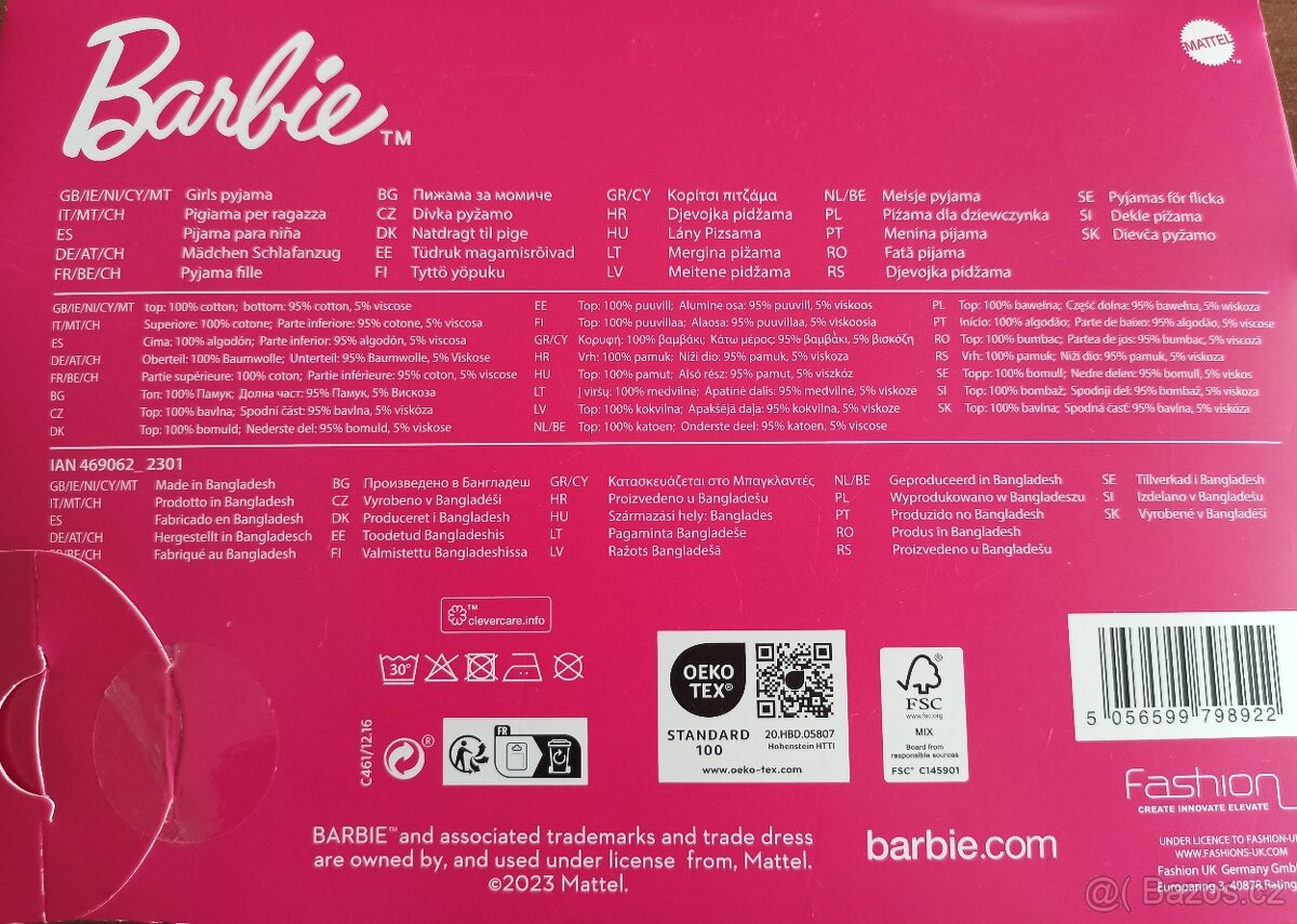 NOVÉ - Pyžamo, Barbie, vel. 98/104 - 3