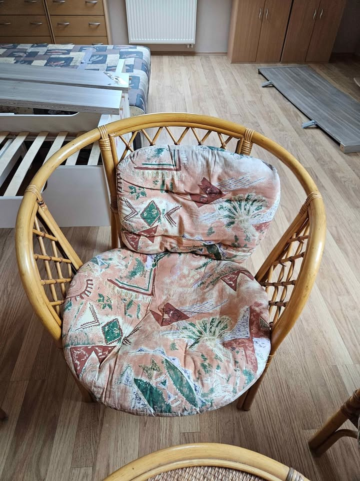 Ratanová sedací souprava, 4 kusy - 3