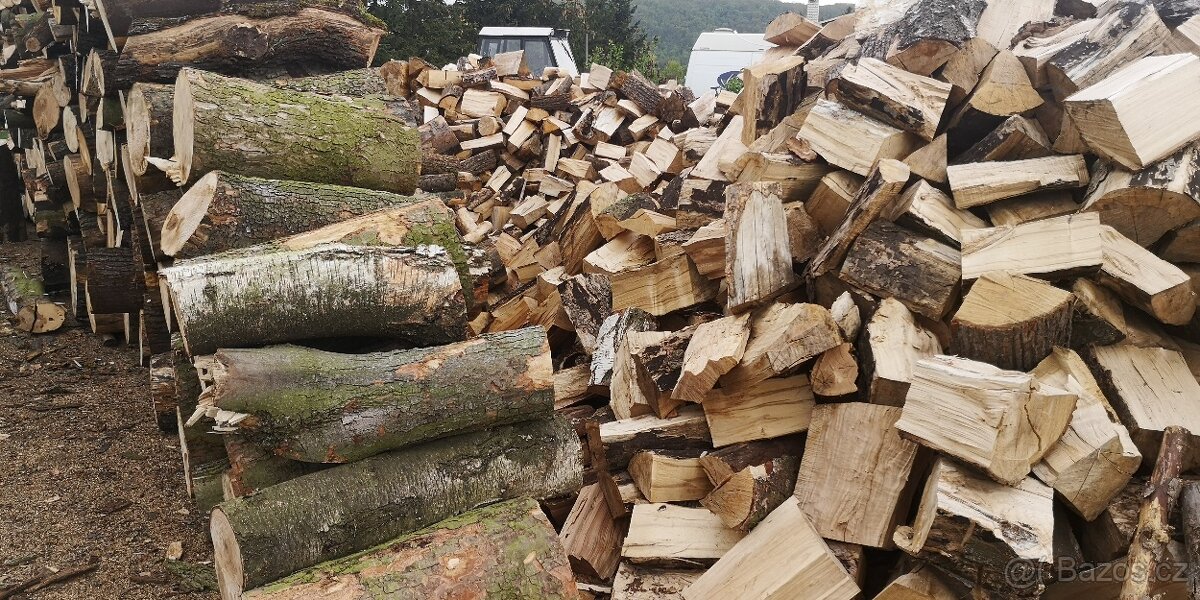 Tvrdé palivové dřevo rovnané metrovky DUB jasan... - 3