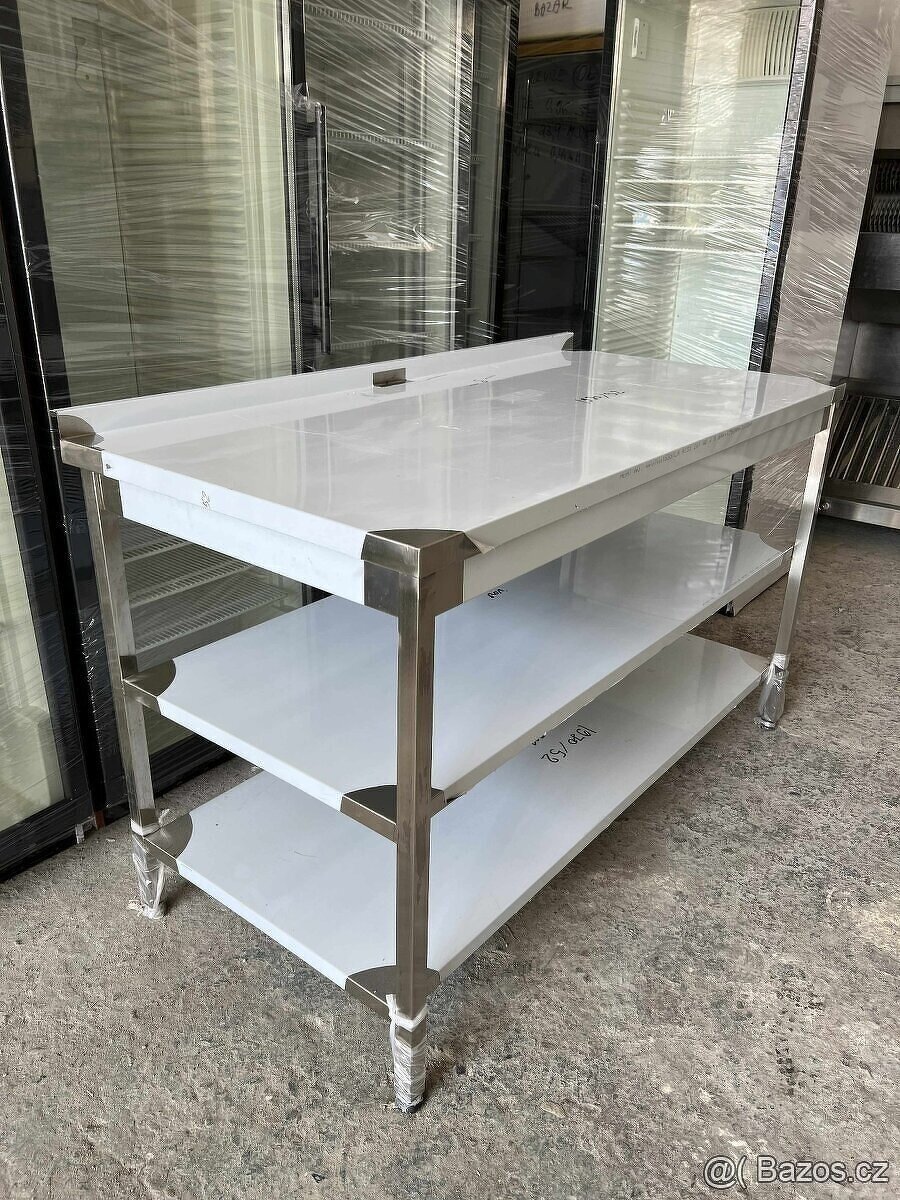 Přístěnné nerezové stoly 2 police RŮZNÉ ROZMĚRY - 3