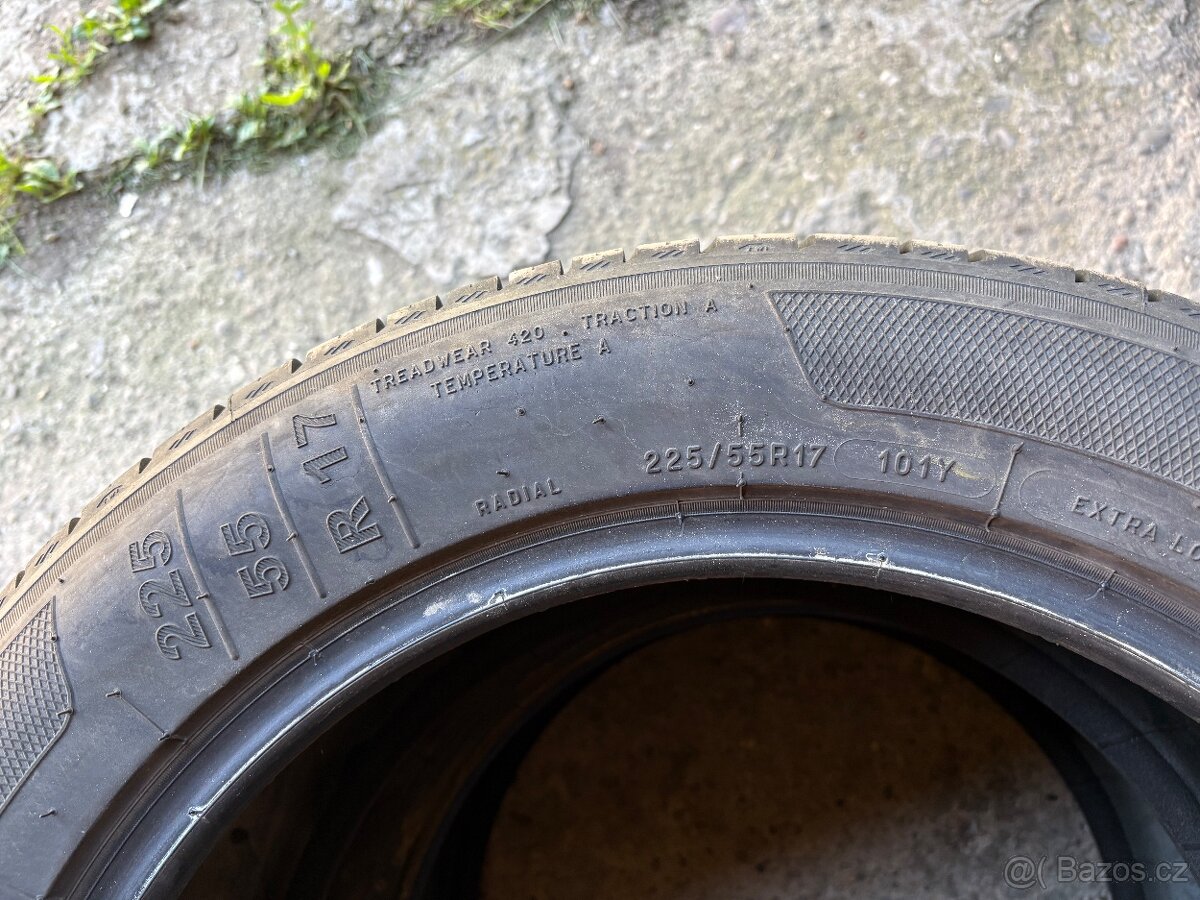 2x letní pneu 225/55/17 Kleber - 3