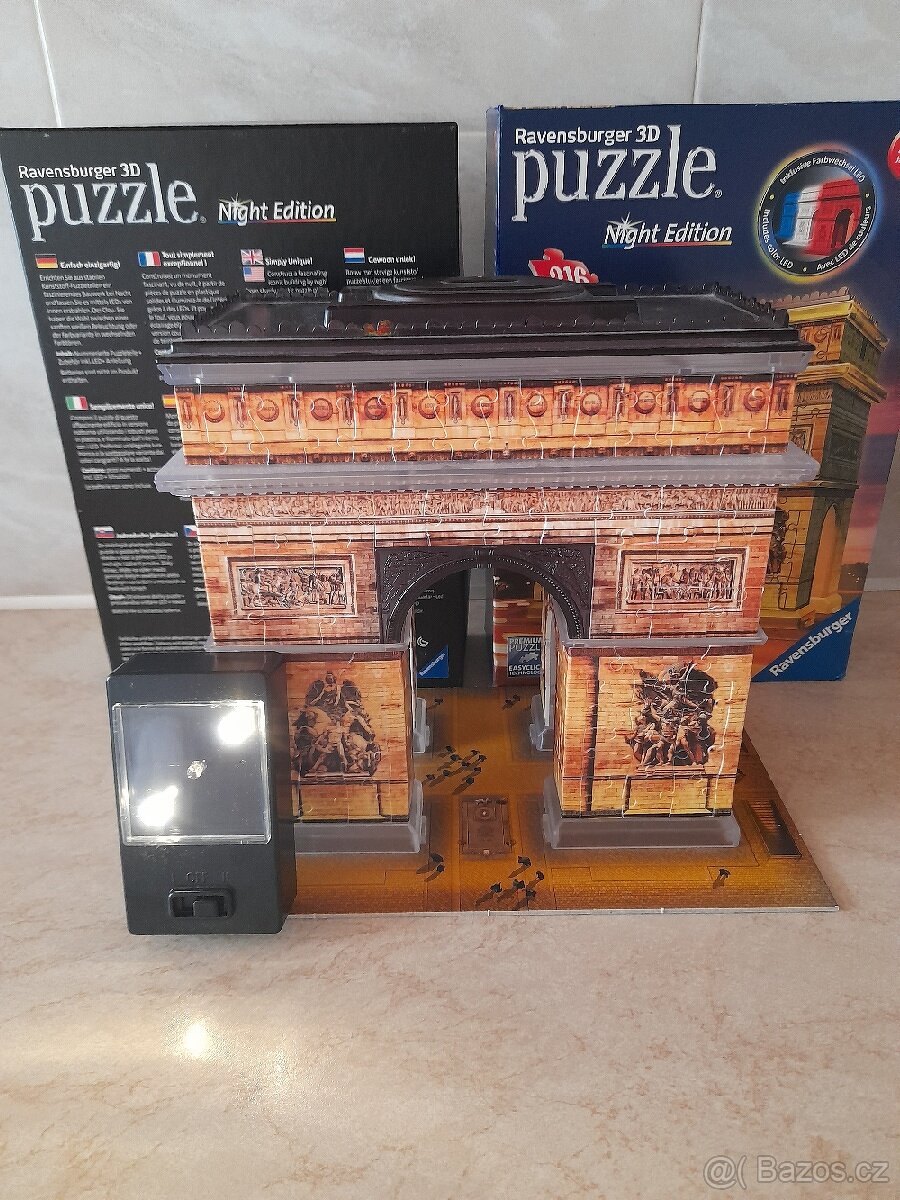 Ravenssburger 3D puzzle noční edice.(Oblouk,Věž,Maják) - 3