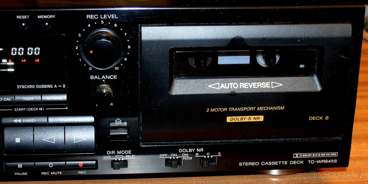 Kazetový magnetofon SONY TC-WR645S, dolby B,C,S NA OPRAVU - 3