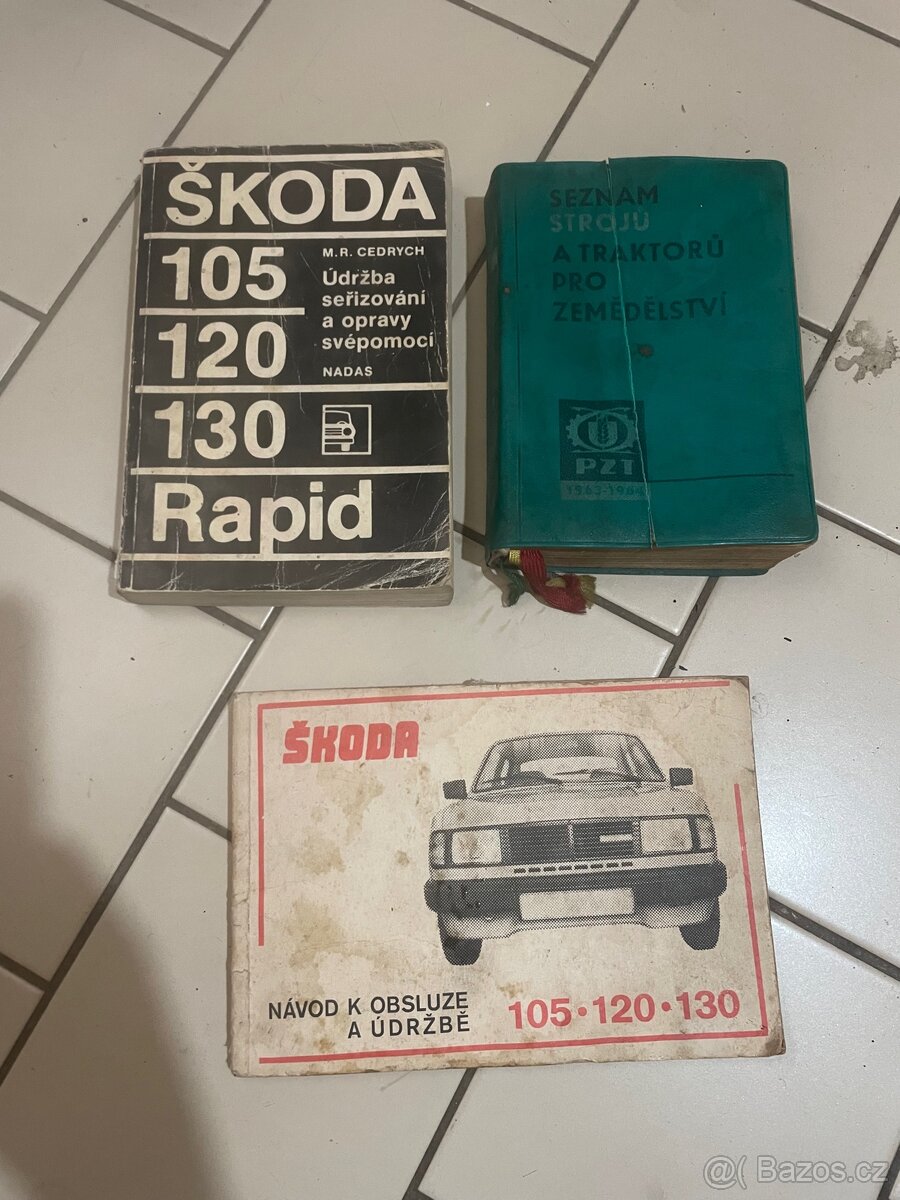 Návod Škoda 105,120,130, Rapid , zemědělské stroje, - 3