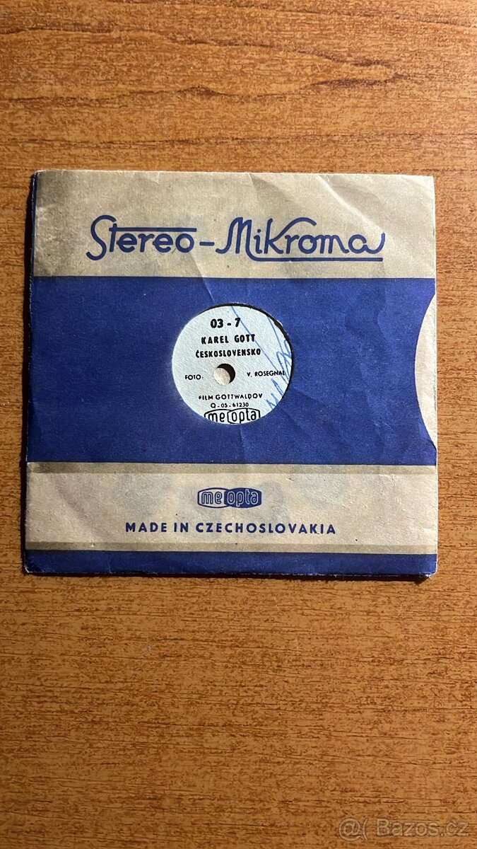 Karel Gott - PODEPSANÝ DIAPOZITIV (KOTOUČ) 1963/64 TOP STAV - 3