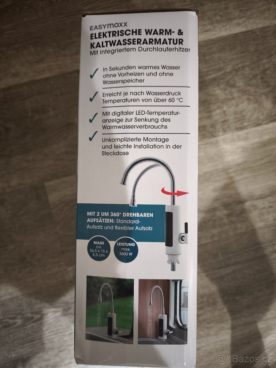 Průtokový ohřívač vody s baterií EASYmaxx - 3