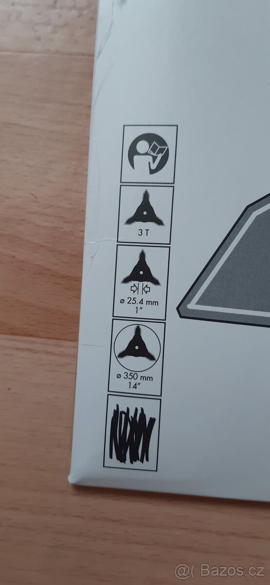 Nový travní nůž 3 zuby 350 - 3T Husqvarna + příslušenství - 3