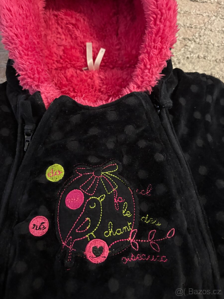 Overal černo růžový, vel. 74 cm - 3