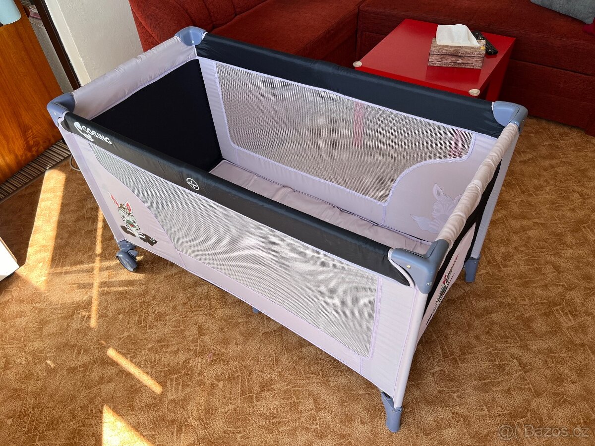 Cestovní postýlka Cosing Adam Zebra šedá - 3