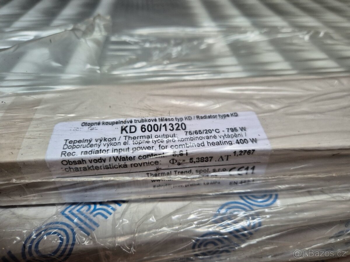 Radiátor trubkový Thermal Trend KD 600×1 320 mm bílá - 3