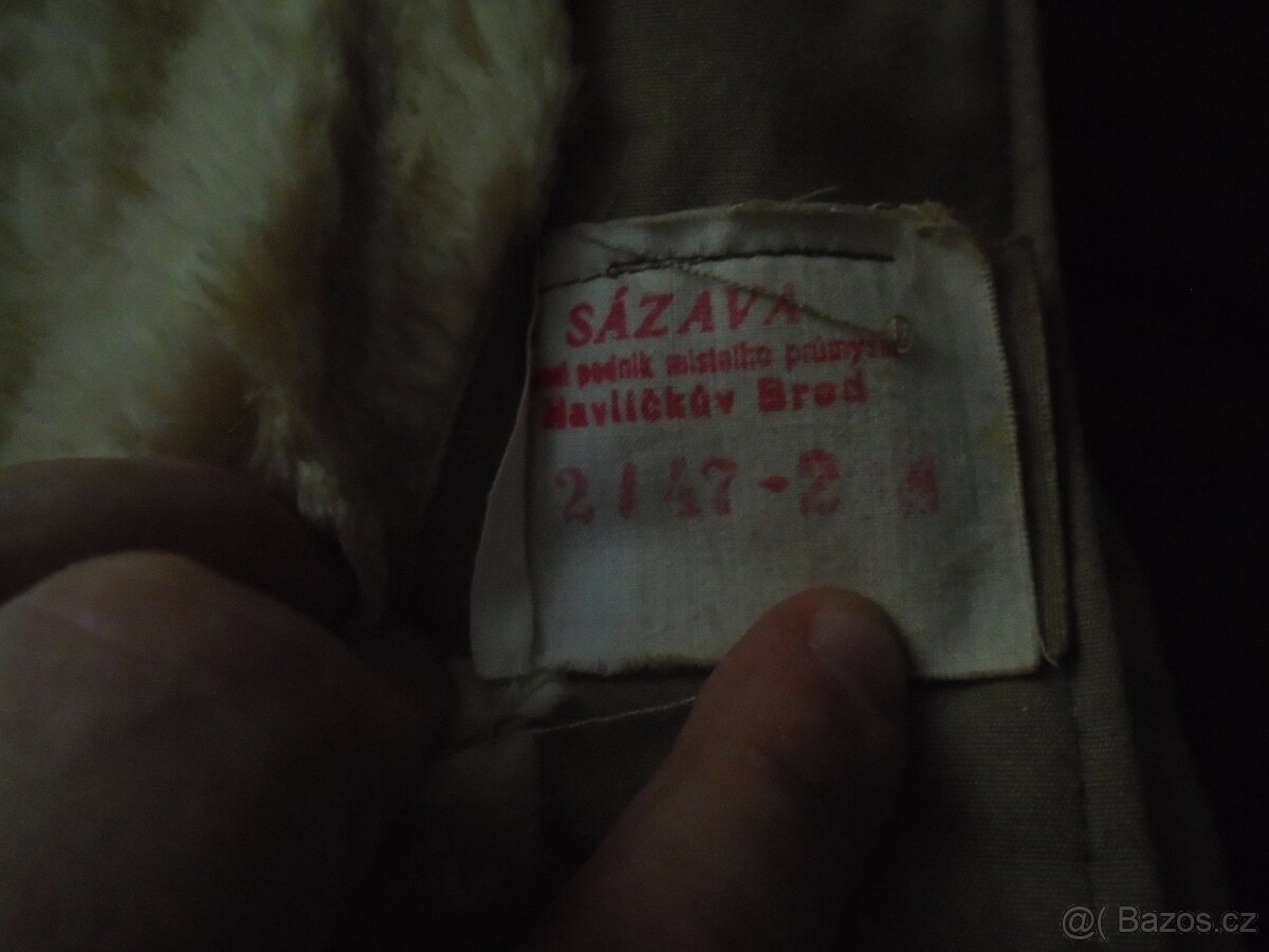 NOVÝ. Pracovní kabát s kožíškem asi králík, retro - 3