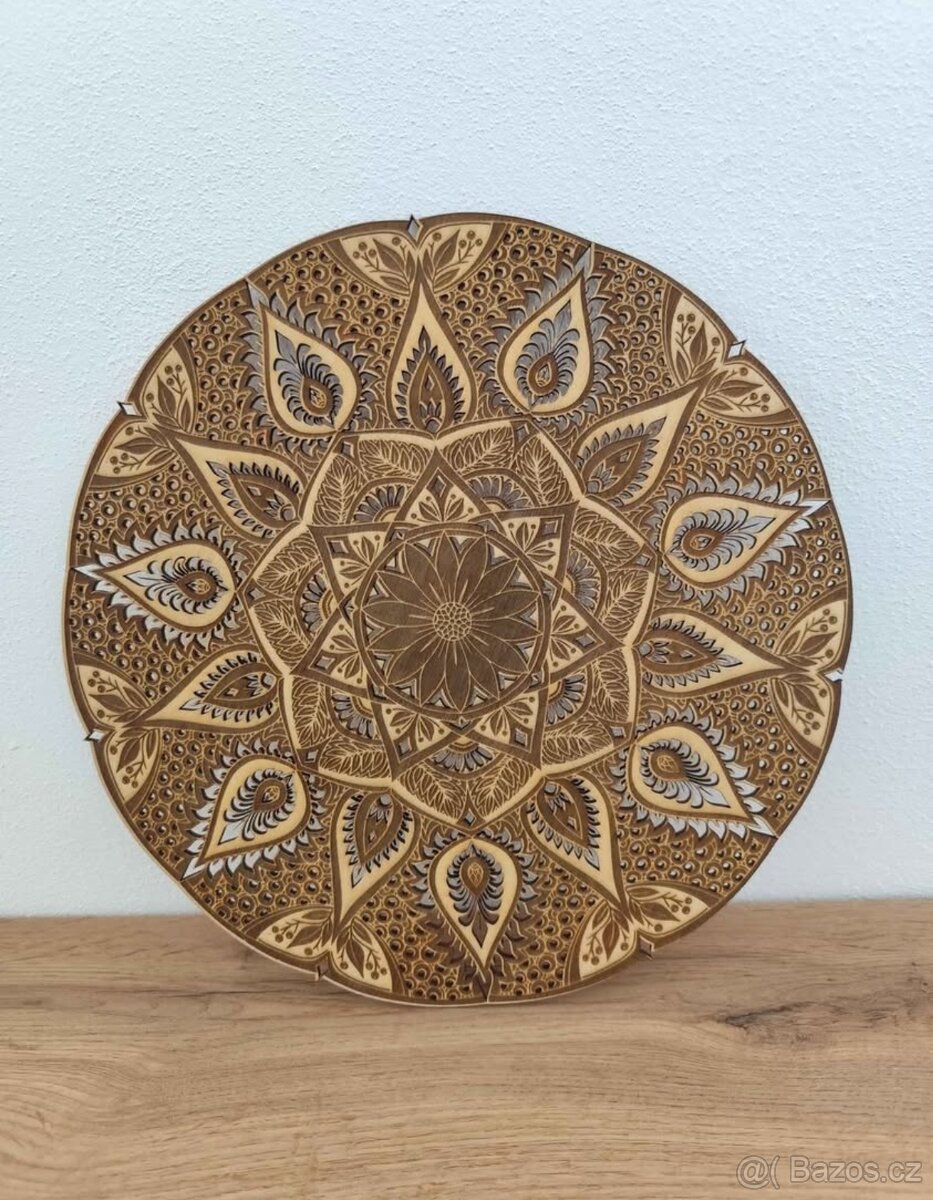 Gravírované mandala 29x29cm - 3