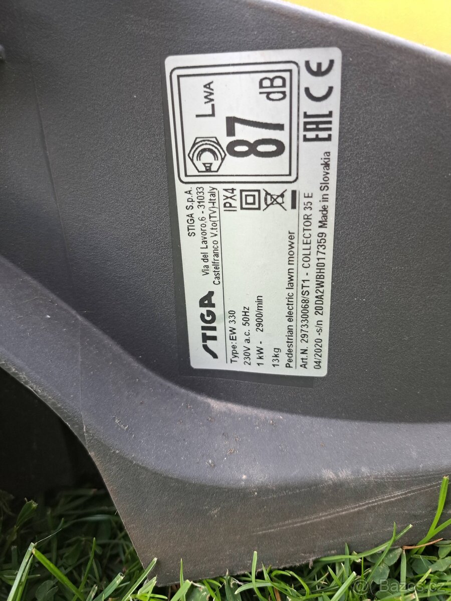 elektrická sekačka Stiga collector 35e. - 3