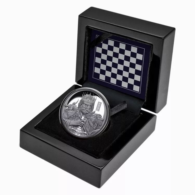 Stříbrná mince 1 Oz The King of Chess, 2023 Black PROOF - 3