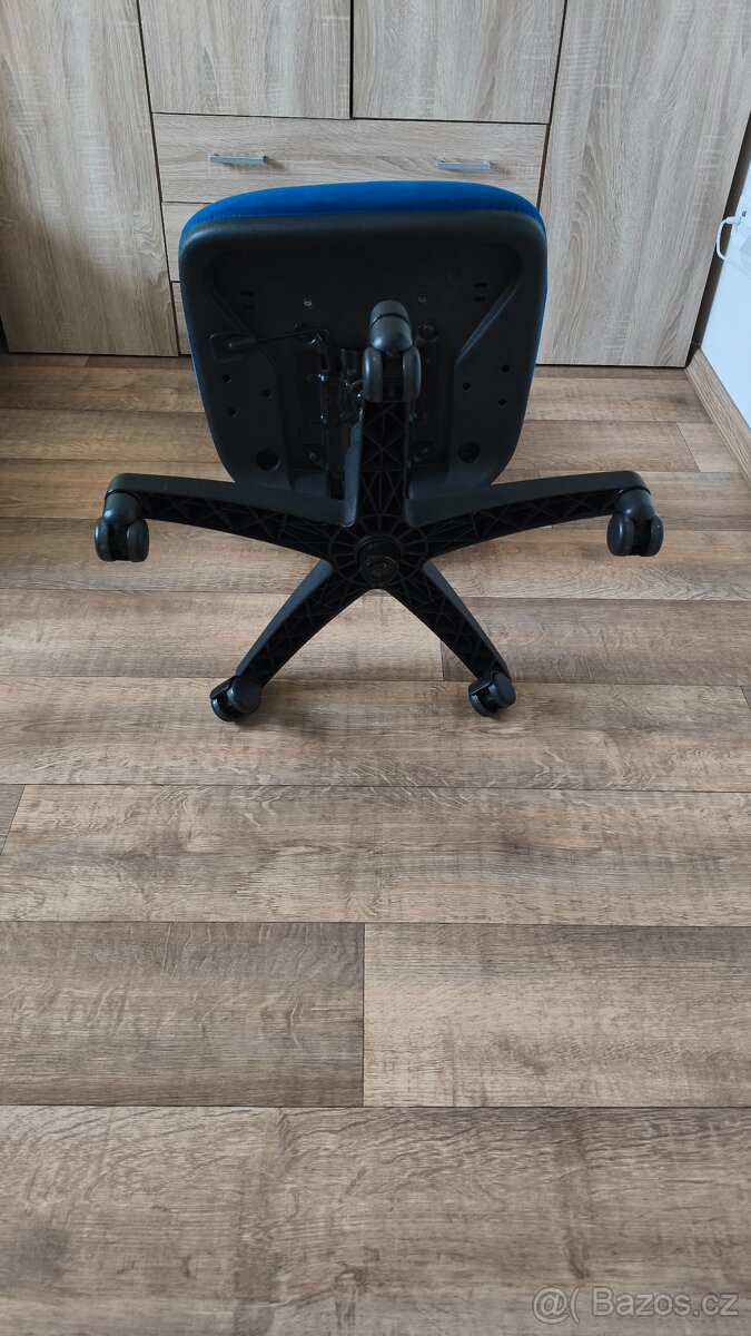 Kancelářská židle bez područek modrá - 3