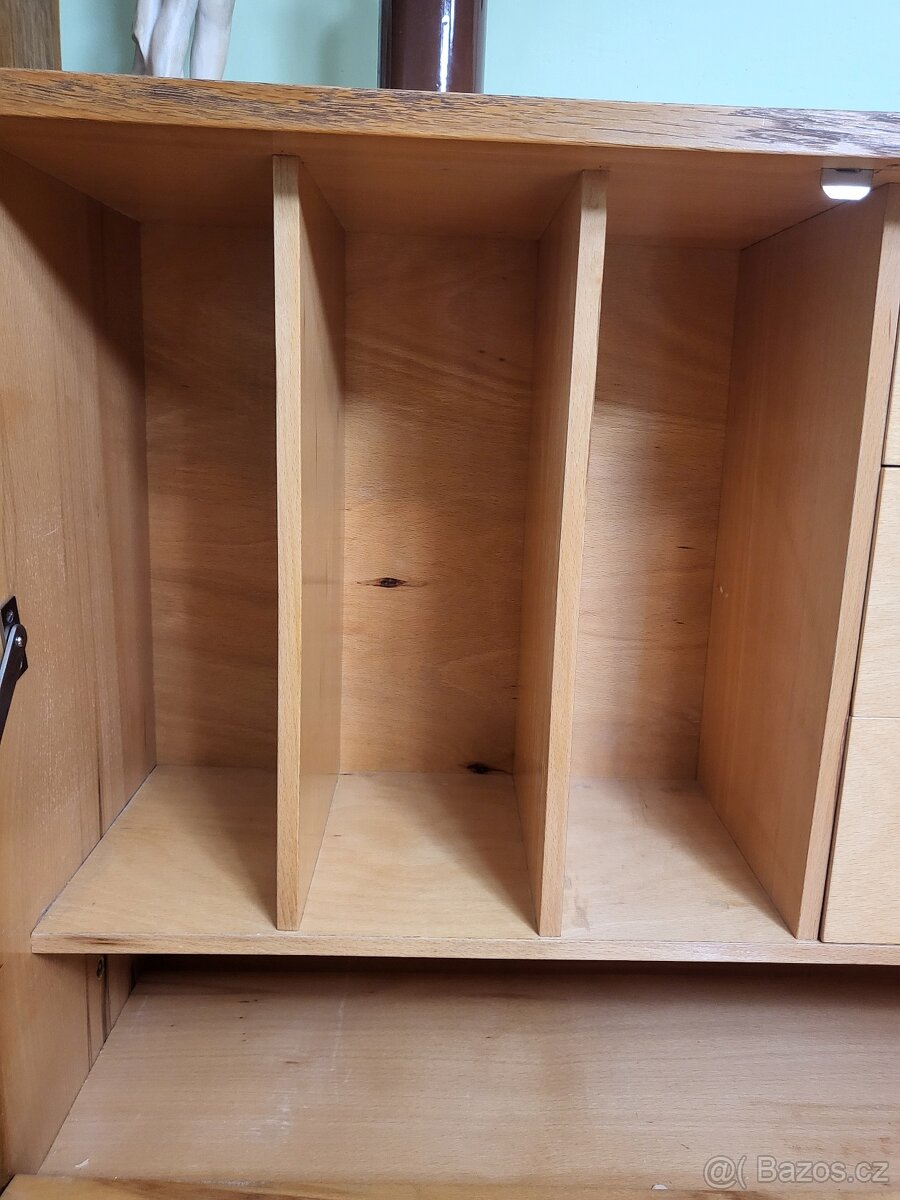 Skříňová stěna dřevo, retro/60.léta - 3