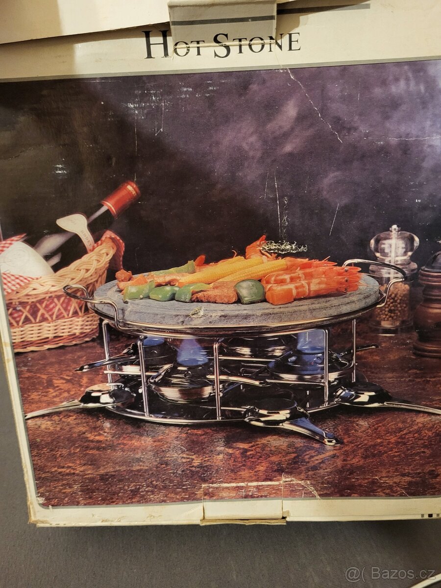Lávový gril na maso - horký kámen + hořící pasta - 3