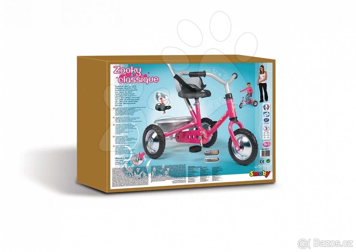 Dětská tříkolka s vodící tyčí - 3