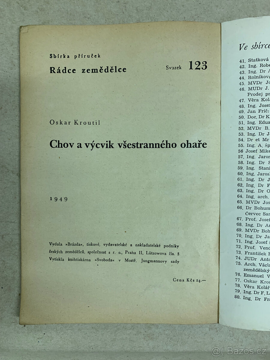 Kniha - Chov a výcvik ohaře - 3