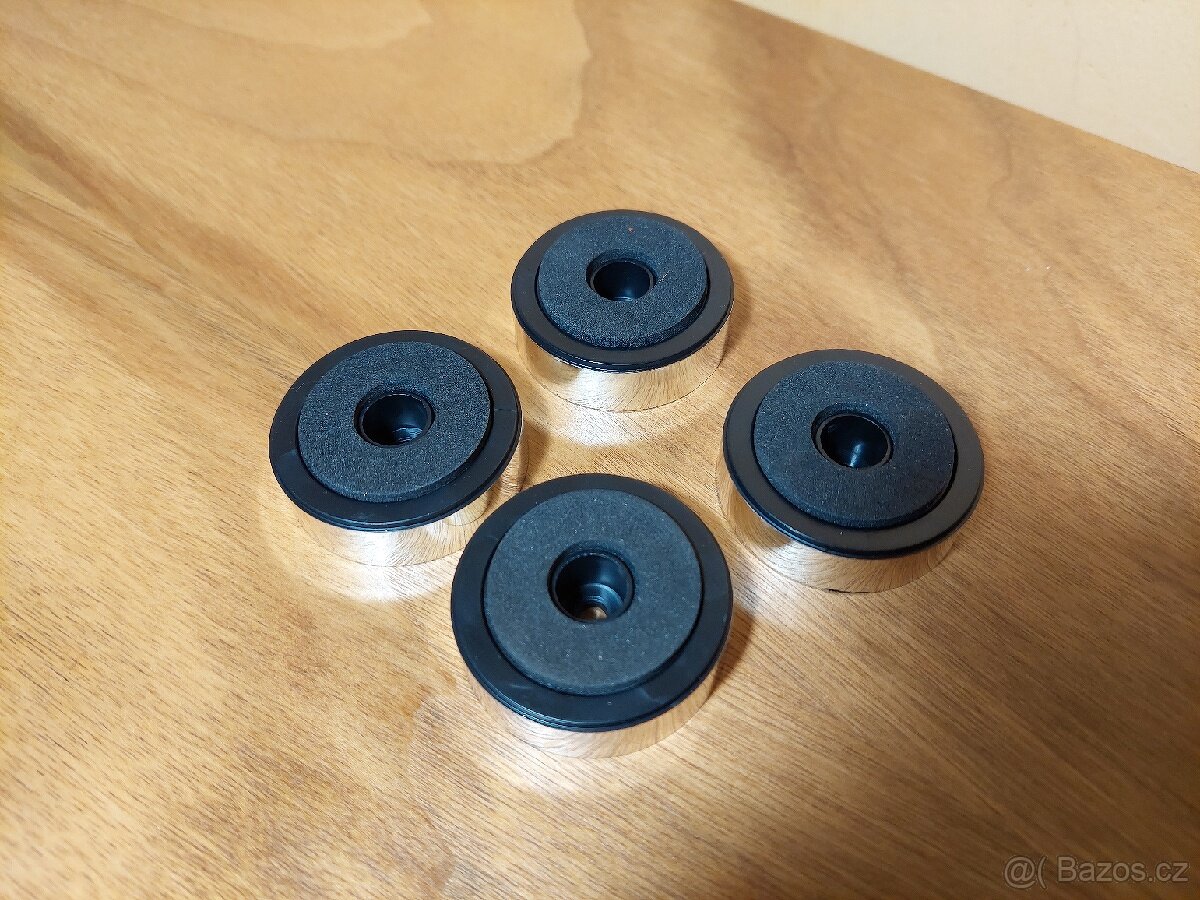 HiFi nohy, nožky ke komponentům. Stříbrné 4ks - 3