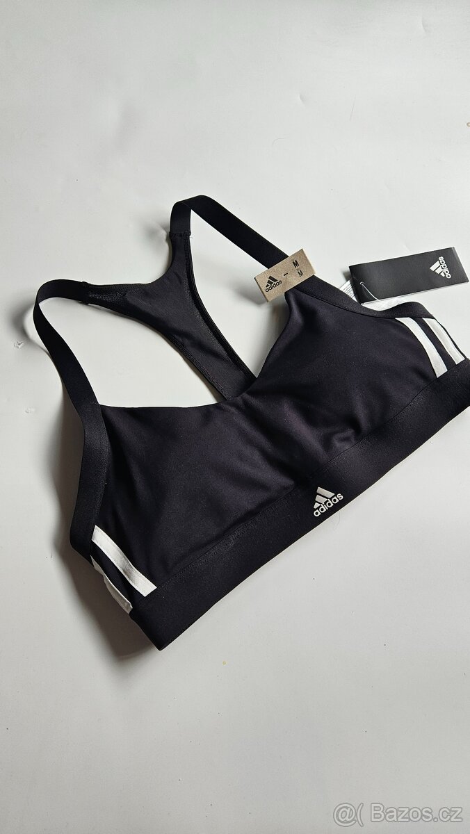 Černá sportovní podprsenka Adidas s vycpávkami - vel.M - 3