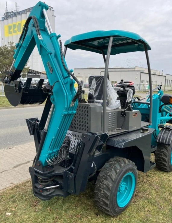 traktor bagr, nakladač, bagr s nakladačem, - 3