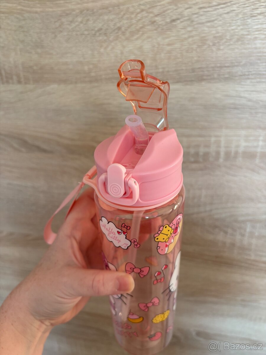 Lahev na pití Hello Kitty růžová - 3