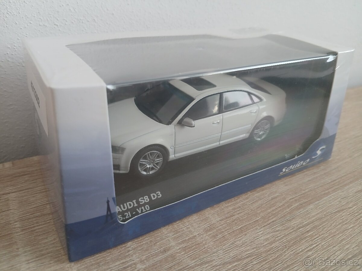 Model Audi S8 D3 1:43 Bílá Solido - 3