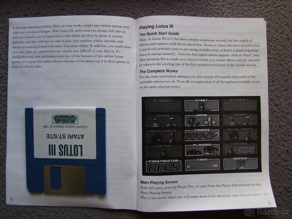 Lotus III Atari ST/STE počítačová hra - 3