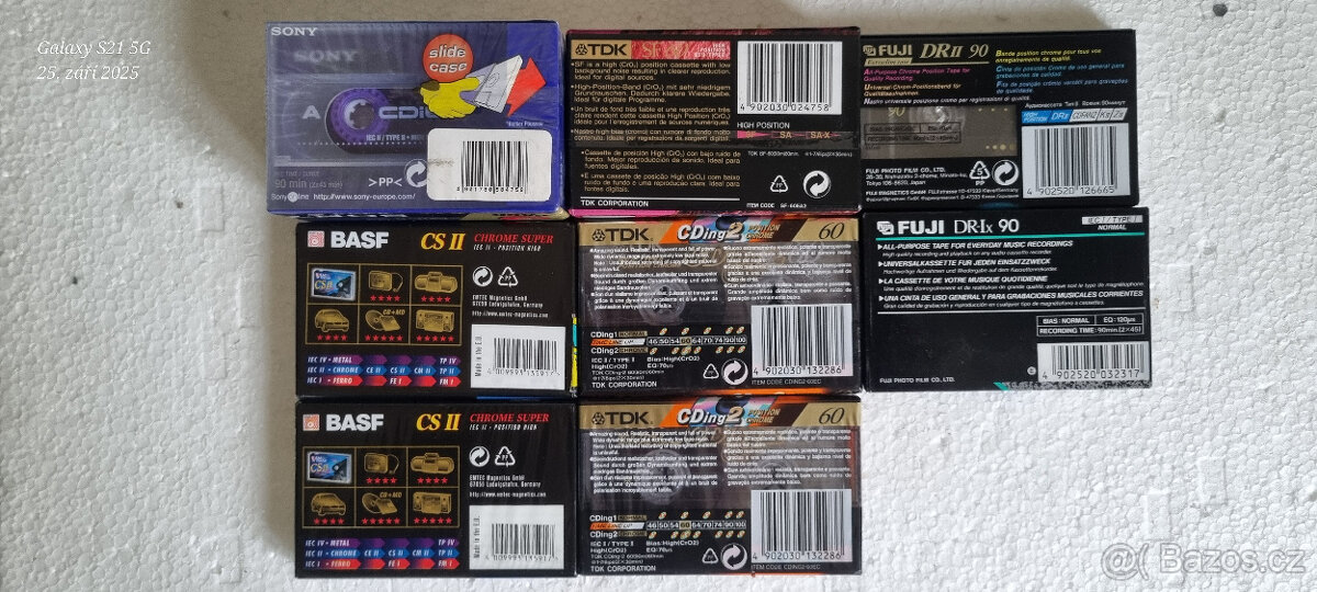 10x CHROM 1x NORMÁL-MC KAZETY AUDIOKAZETY SONY TDK BASF FUJI - 3