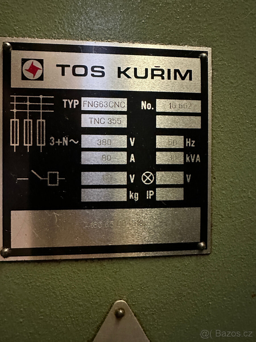 Frézka TOS CNC FNG 63, r.v. 1991 - 3