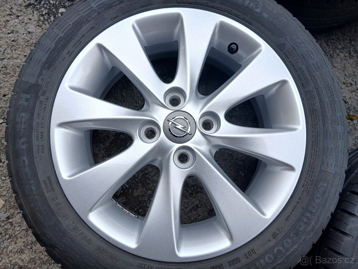 Prodám sadu Orig ALU kol Opel 185/55R15 letní - 3