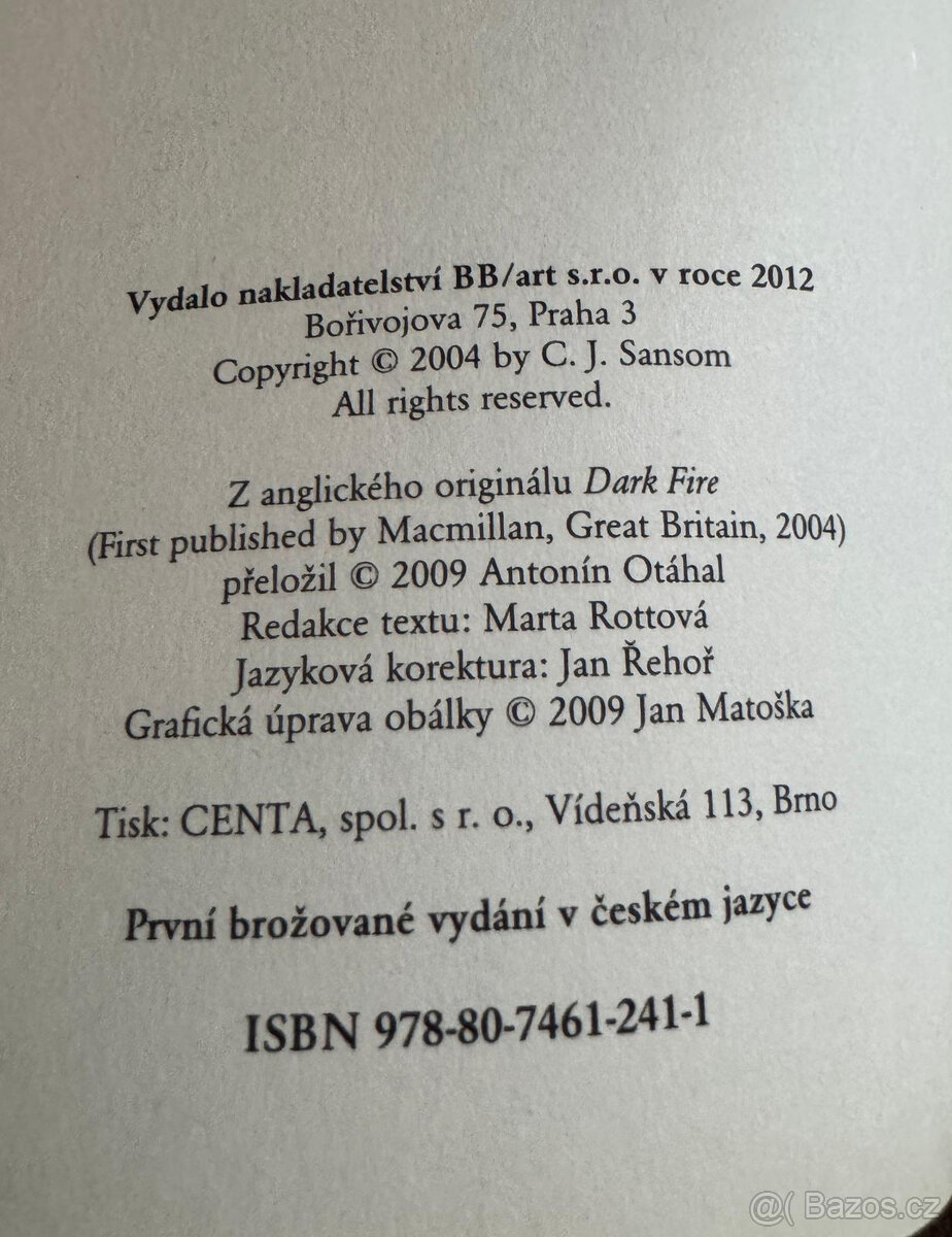 Temný oheň (C. J. Sansom) - 3