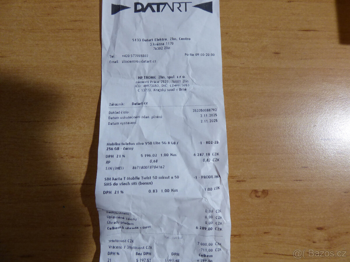 Telefon VIVO V50 Lite 5G v záruce - 3