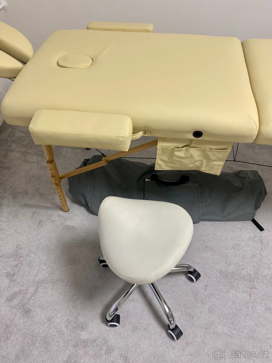 KOSMETICKÁ STOLIČKA NA KOLEČKÁCH SEDLO OTOČNÁ STOLIČKA - 3