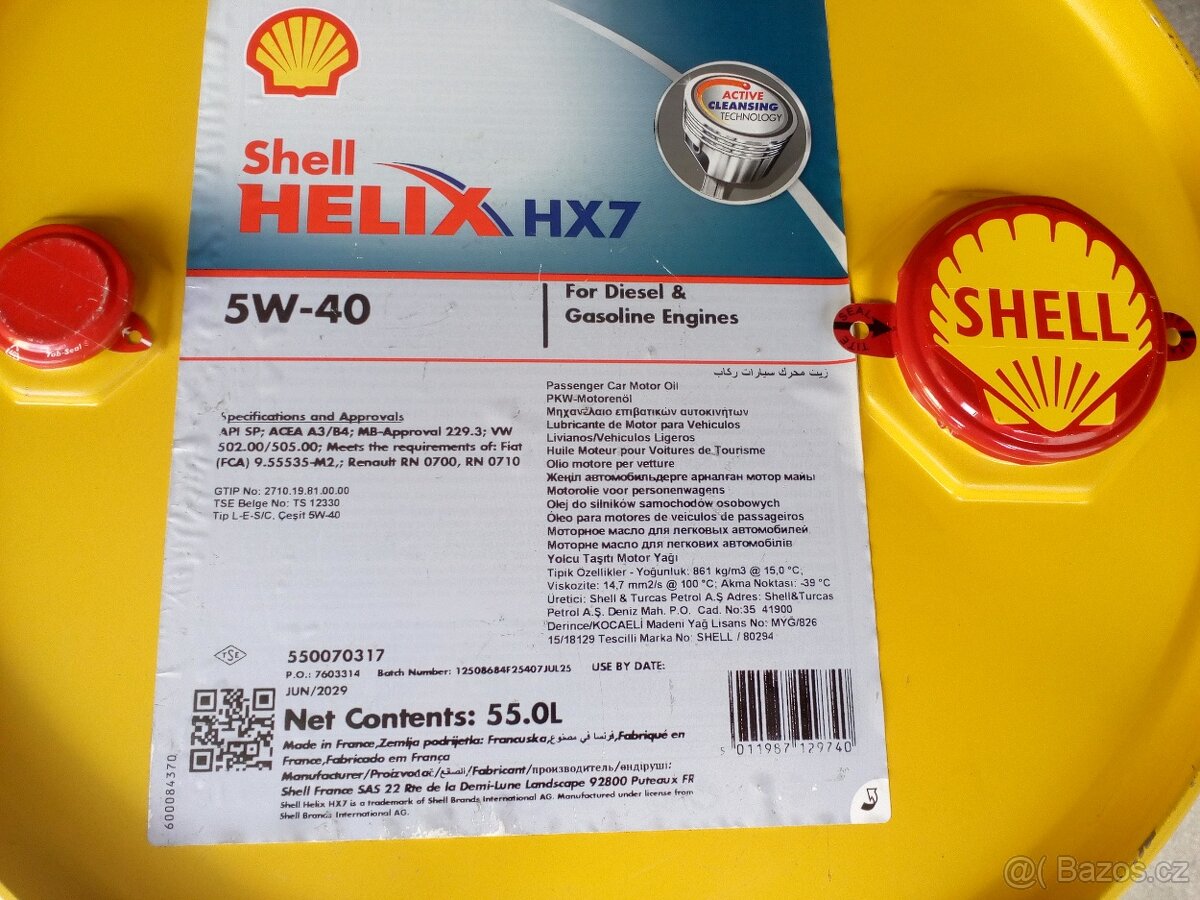motorový olej SHELL Helix hx7 5w-40 - 3