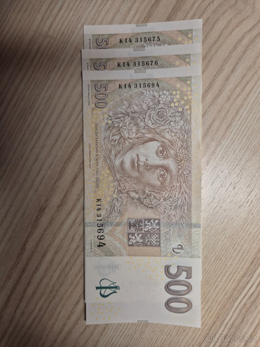 Postupka 500 Kč série K14 UNC - 3