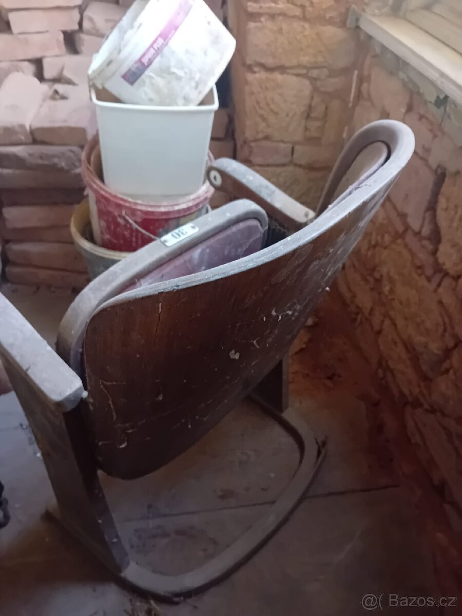 Židle z divadla nebo kina 7 ks - 3