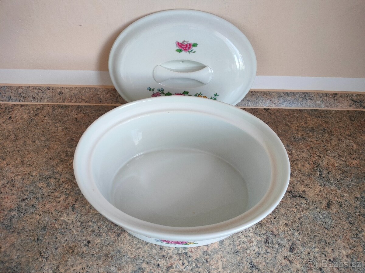 Zapékací mísa/dóza oválná, 25,2x20x10 cm, - 3