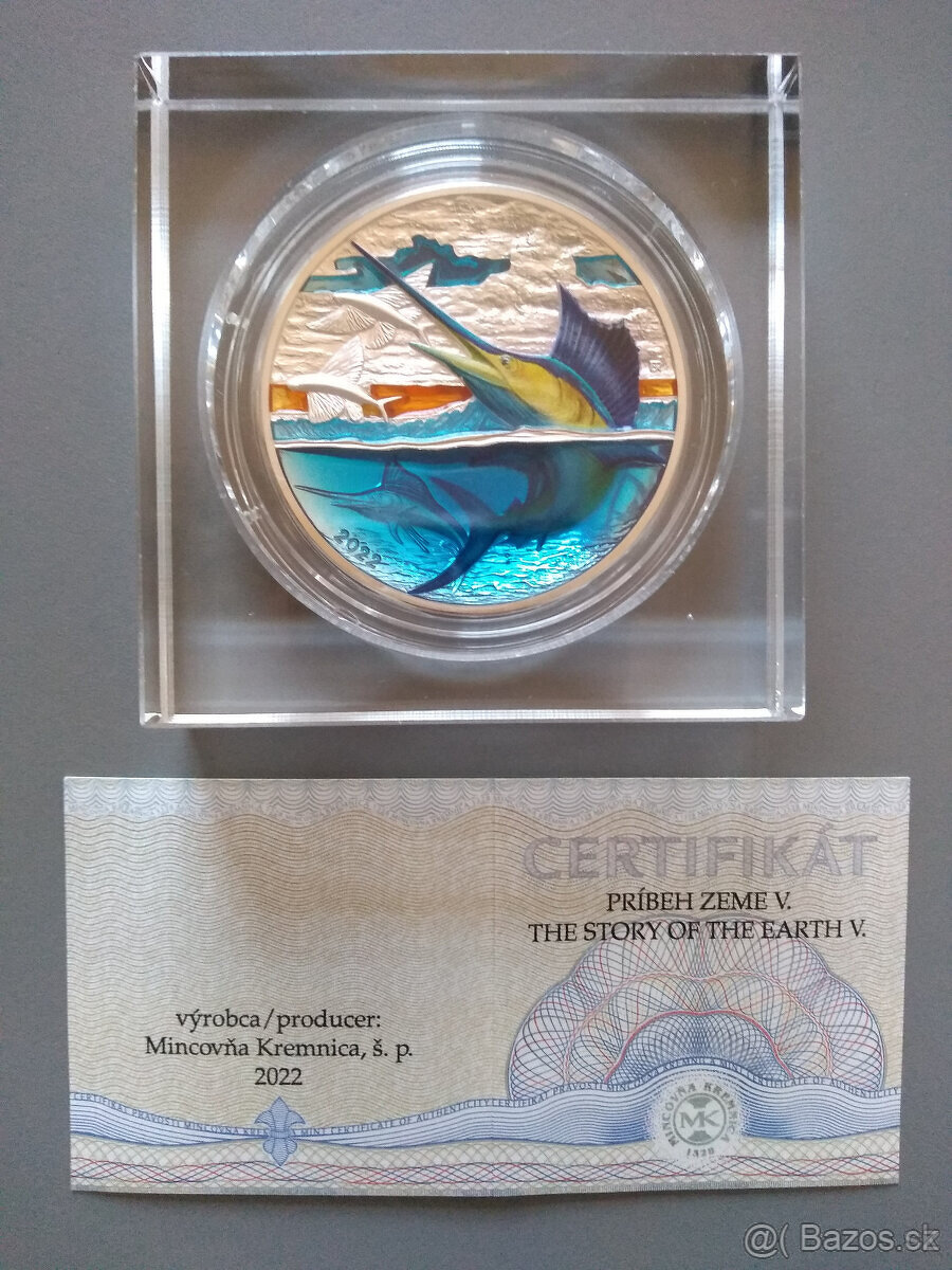 PRODÁM STŘÍBRNOU MINCI 4 Oz PŘÍBĚH ZEMĚ - EVOLUCE - 3