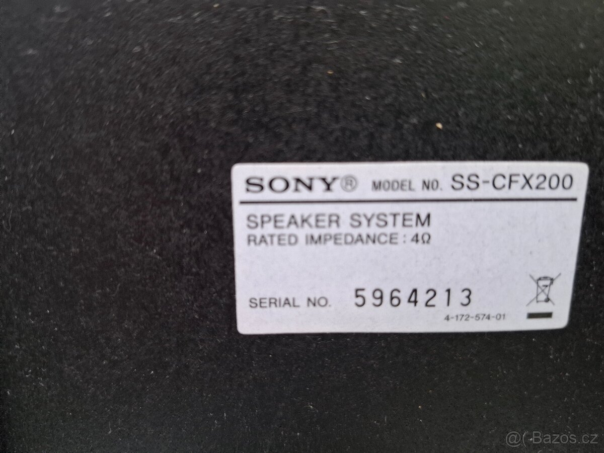Prodám SONY micrověž model HCD FX 205 s bednami SS-CFX200 - 3