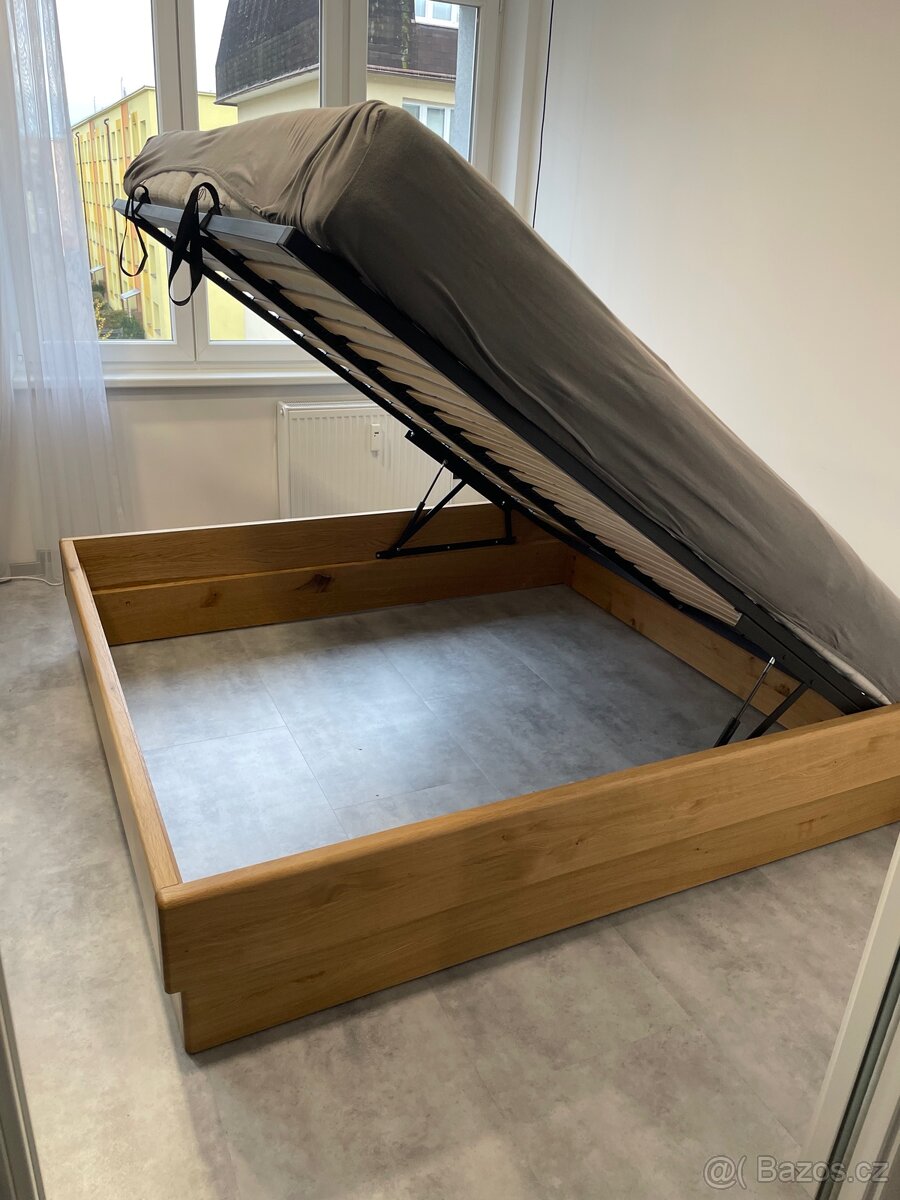 masivní dubová postel - 3