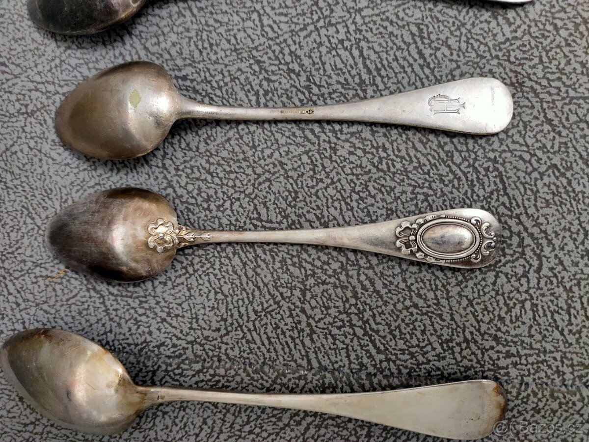 Starožitné lžíce - Alpaka - 3