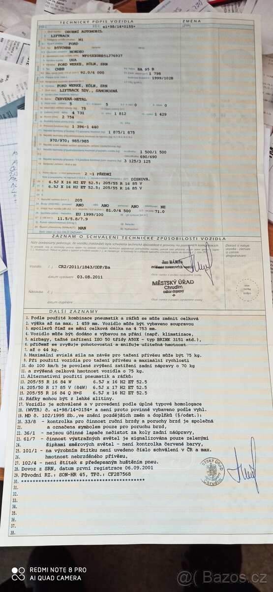 Ford Mondeo 1.8i - veškeré ND - 3