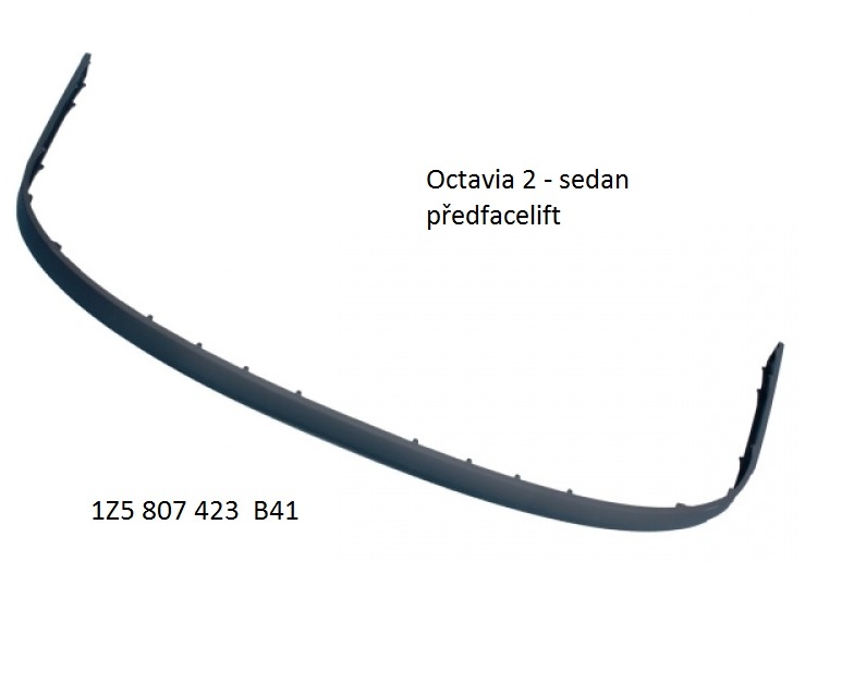 lišta nárazníku Škoda Octavia 2 spojler nárazníku - 3