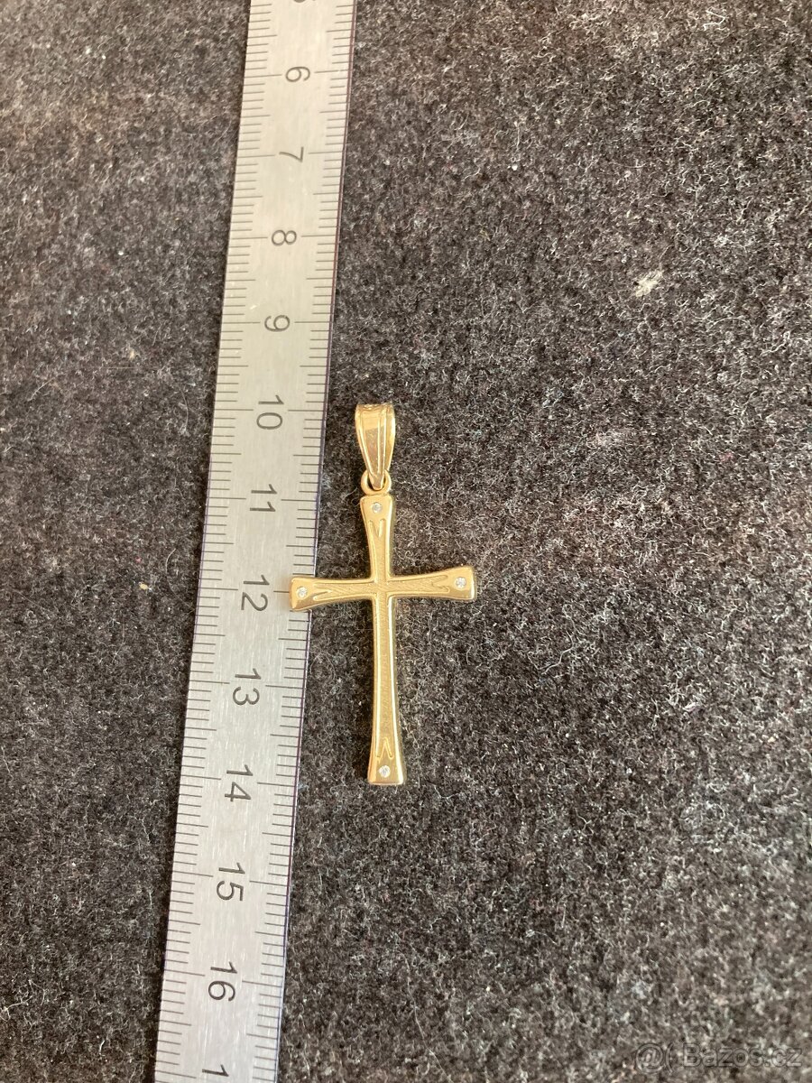 Řetízek plný+Přívěsek Žluté zlato 585/1000 14k - 3